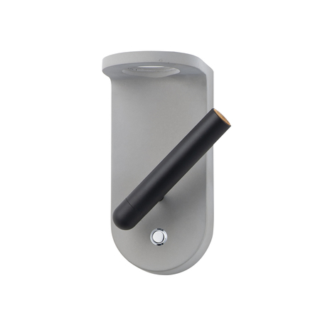 ET2 Beacon 1-Light 5" Wide Gray / Black Wall Sconce E25015-GYBK